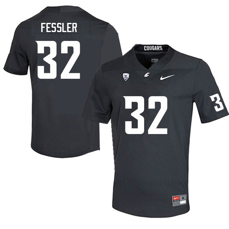 Washington State Cougars #32 Van Fessler College Football Jerseys Sale-Charcoal